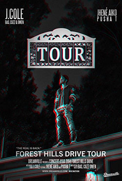 J Cole - 2015 UK Tour Poster