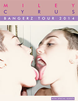 Miley Cyrus - Bangerz - 2014 UK Tour Poster